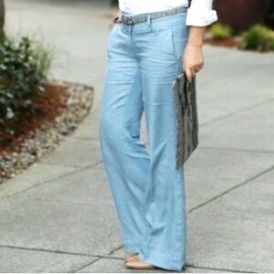 LOFT Light Blue Marissa Trouser, Size 2